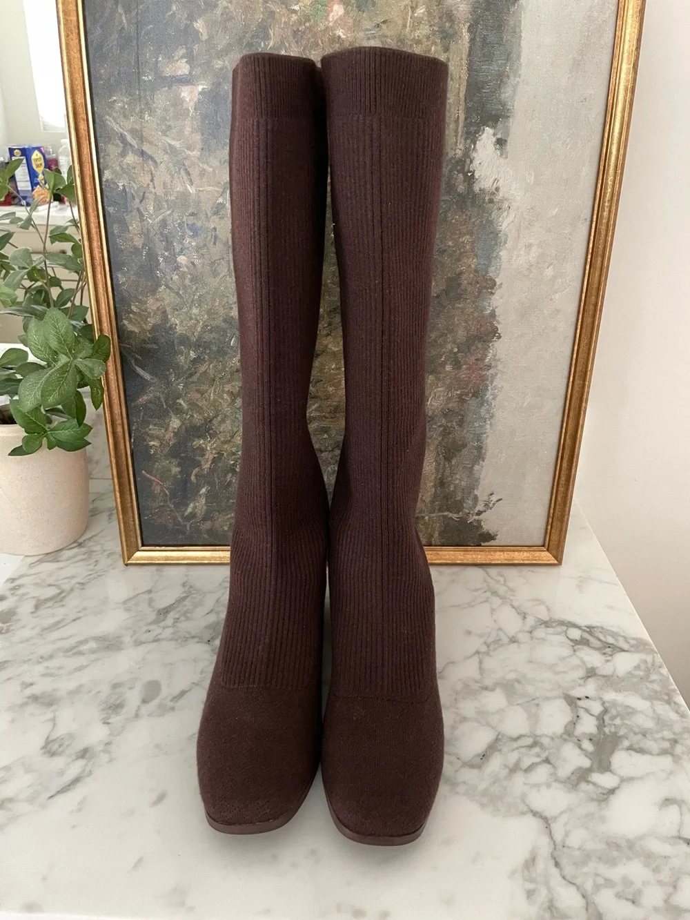 Vivaia Tara Tall Knee High Boots Brown Size 9 (40)